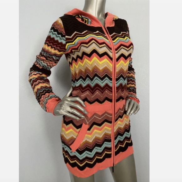 Missoni Target Nwt Full Zip Hooded Zig Zag Sweater Child XL - Picture 1 of 3